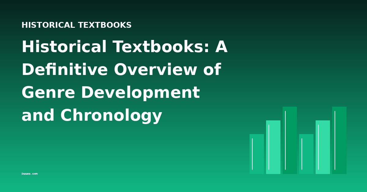 Historical Textbooks: A Definitive Overview of Genre Development and Chronology