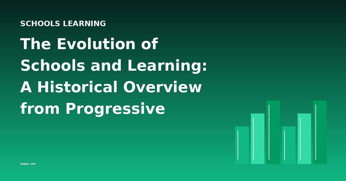 The Evolution of Schools and Learning: A Historical Overview from Progressive Reform to Scientific Pedagogy