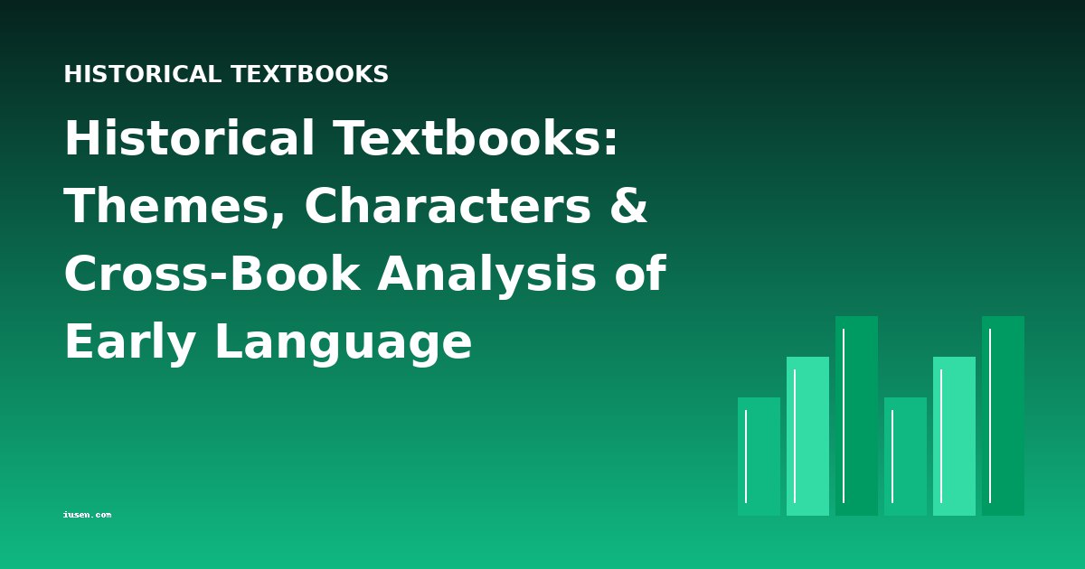 Historical Textbooks: Themes, Characters & Cross-Book Analysis of Early Language Pedagogy